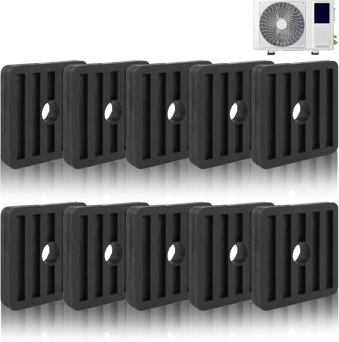 Vibratiedempers van Rubber voor Airconditioning - 12 Stuks, Schokabsorptie, Geluiddemping, Duurzaam en Efficiënt