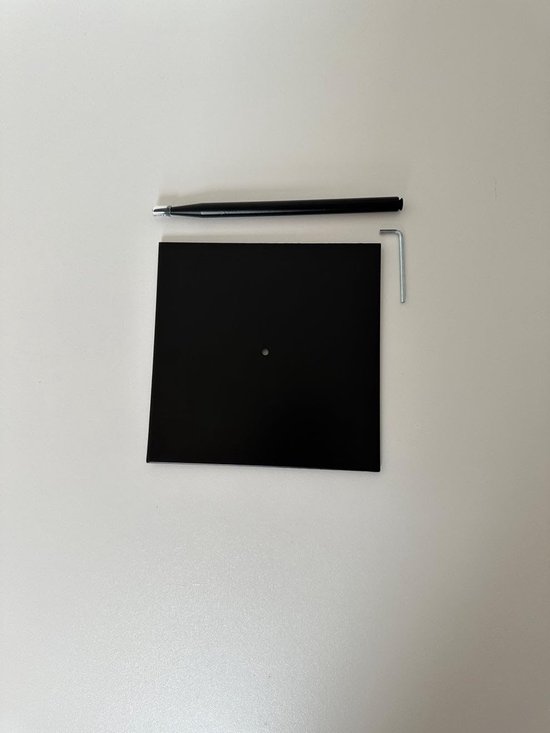 Standaard in zwart - 18 x 18 cm metalen voet voor doe-het-zelfprojecten - objectstandaard voor sculpturen - decoratieve standaard met standaard — afbeelding 4