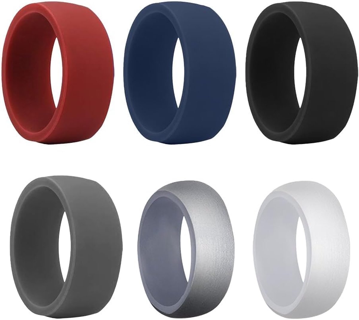 Ringen Set Ringband Bandring Trouwring Unisex Comfort Fit Ringenset Voor Dames Heren Dagelijks Dragen Sport Werk Feest