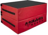 Tackle en worstel mat - Impact training - Rood/zwart - Mat, 243x120x30 cm