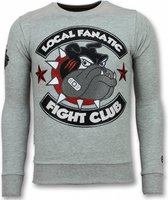 Fight Club Trui - Bulldog Sweater Heren - Mannen Truien - Grijs