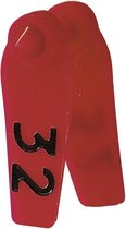 Oormerken Primaflex, Gr.0 dubbelzijdig, 026-050, rood