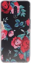 Shop4 - Oppo Reno Hoesje - Zachte Back Case Rozen