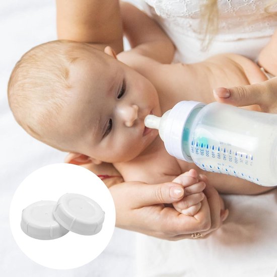 Opbergdoppen voor Babyflessen - Reisdoppen - Opbergdeksels - Vervanging Babyflessen - Lansinoh MAM Pigeon - Set van 10 - Wit — afbeelding 4