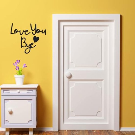 Cartello In Legno “Love You Bye” – Decorazione Da Parete Per Porta E Angolo – Regalo Artistico Romantico Per Casa