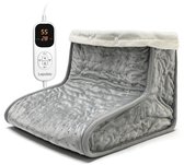 Lopoleis Elektrische Voetenwarmer – infrarood verwarming – voetwarmer – Voetenwarmer Electrisch met Timer – 100W – Grijs – 9 warmtestanden