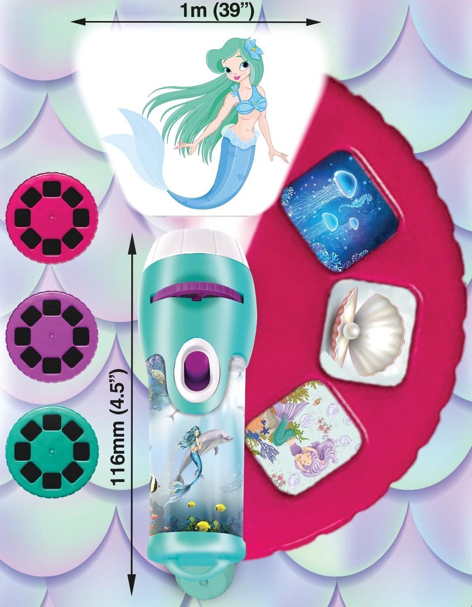 Brainstorm - Mermaid Torch and Projector - zaklamp zeemeermin – foto 4