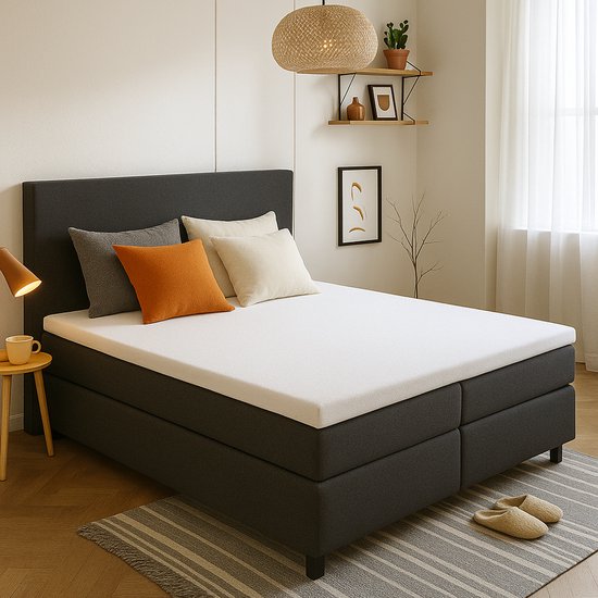 Saphira ESSENTIALS Badstof Topper Hoeslaken – Wit – 180/200x200/220 cm – 20 cm Matrashoogte – 360° Rondom Elastiek – Luxe Comfort & Perfecte Pasvorm