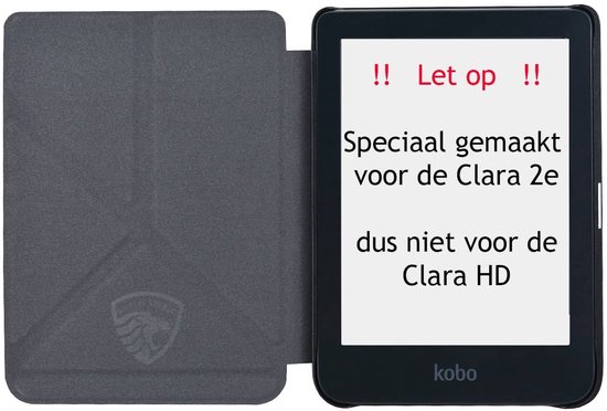 Hoesje Geschikt voor Kobo Clara 2E Origami Sleepcover - Book Case Hoes Cover - Marine Blauw - ereader hoesje - cover van Merkloos — afbeelding 4
