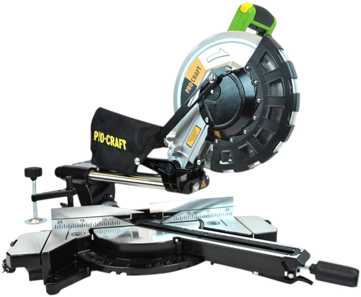 Procraft PGS256 afkortzaag 2000 Watt 255 mm met slede + zaagblad