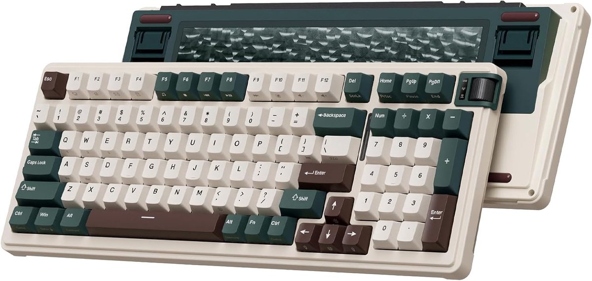 KZZI K98 - Toetsenbord - Oasis Green - Rainbow Switch