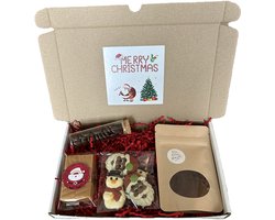 Kerst koffie brievenbus cadeau- chocolade - mokkaboontjes - fudge