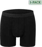 Hipperboo® Bamboe Onderbroeken - Maat L - 1 Paar - Zwart - Boxershorts - Boxers - Met opening - Met gulp - Ouvert - Heren Ondergoed