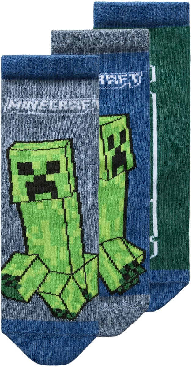 NAME IT - NMMSANJIT MINECRAFT 3P SOCK BFU - Jongens - Sokken