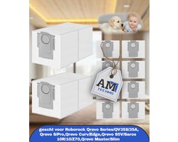 Stofzakken gescht voor Roborock Qrevo Series/QV35S/35A,Qrevo S/Pro,Qrevo Curv/Edge,Qrevo S5V/Saros 10R/10/Z70,Qrevo Master/Slim Robotstofzuiger Accessoires,10 Stuks 3L Stofzuigerzakken met Hoge Capaciteit