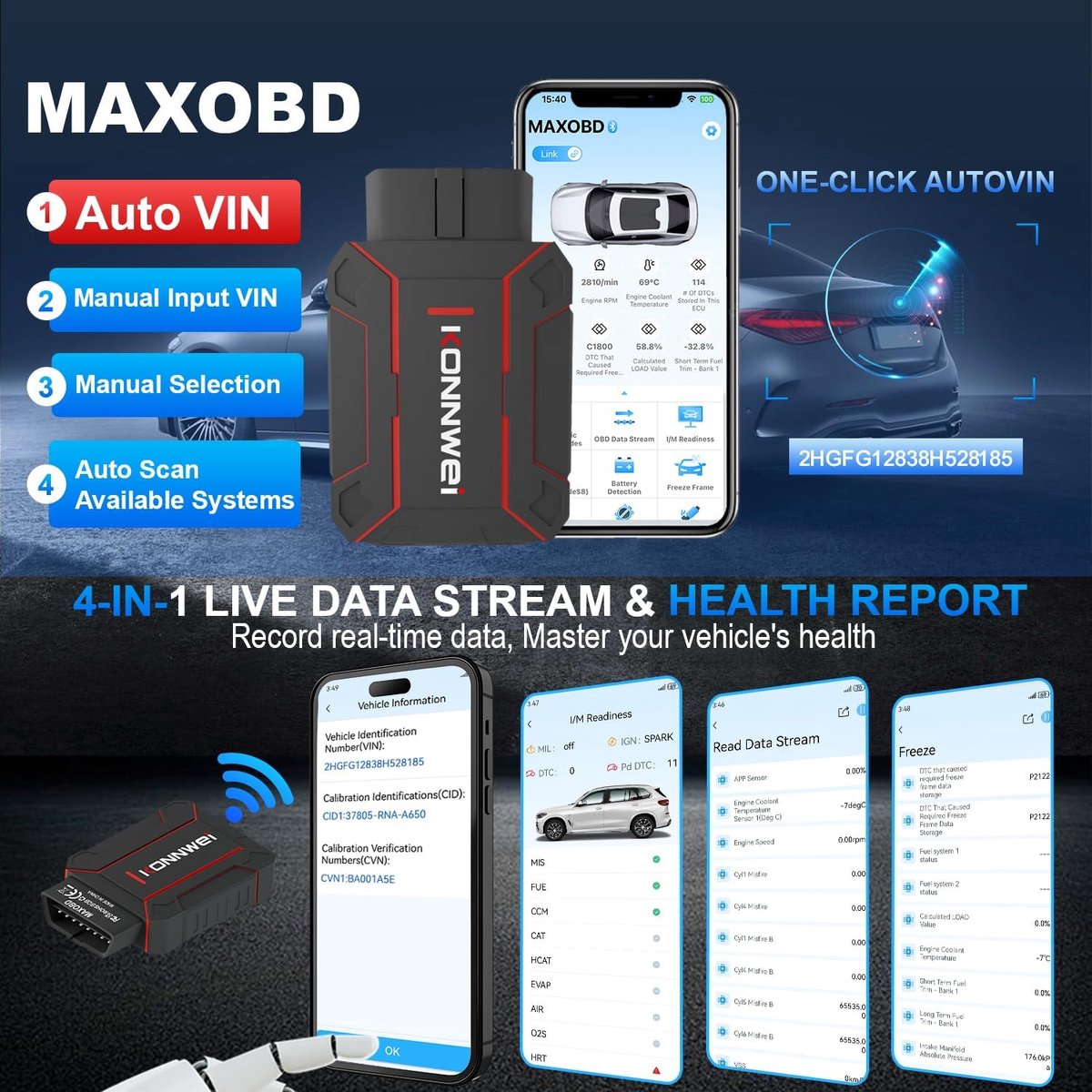 Konnwei MAXOBD - OBD2 thumbnail 2