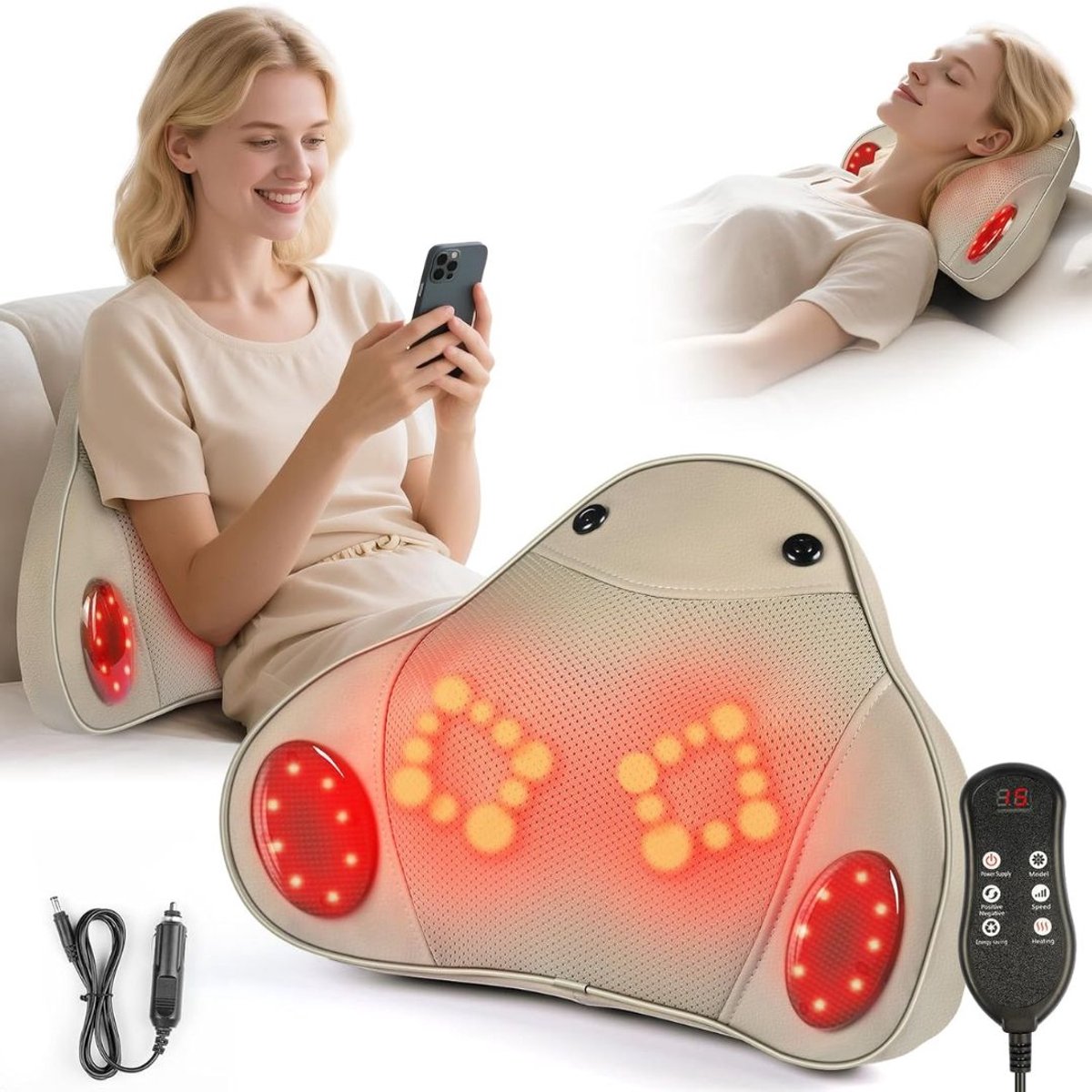 White-Label® Massage Apparaat - Massagematras - Massagekussen