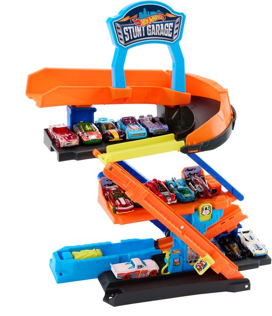 Hot Wheels City Transformerende Stuntgarage speelset en metalen speelauto van Merkloos — afbeelding 5
