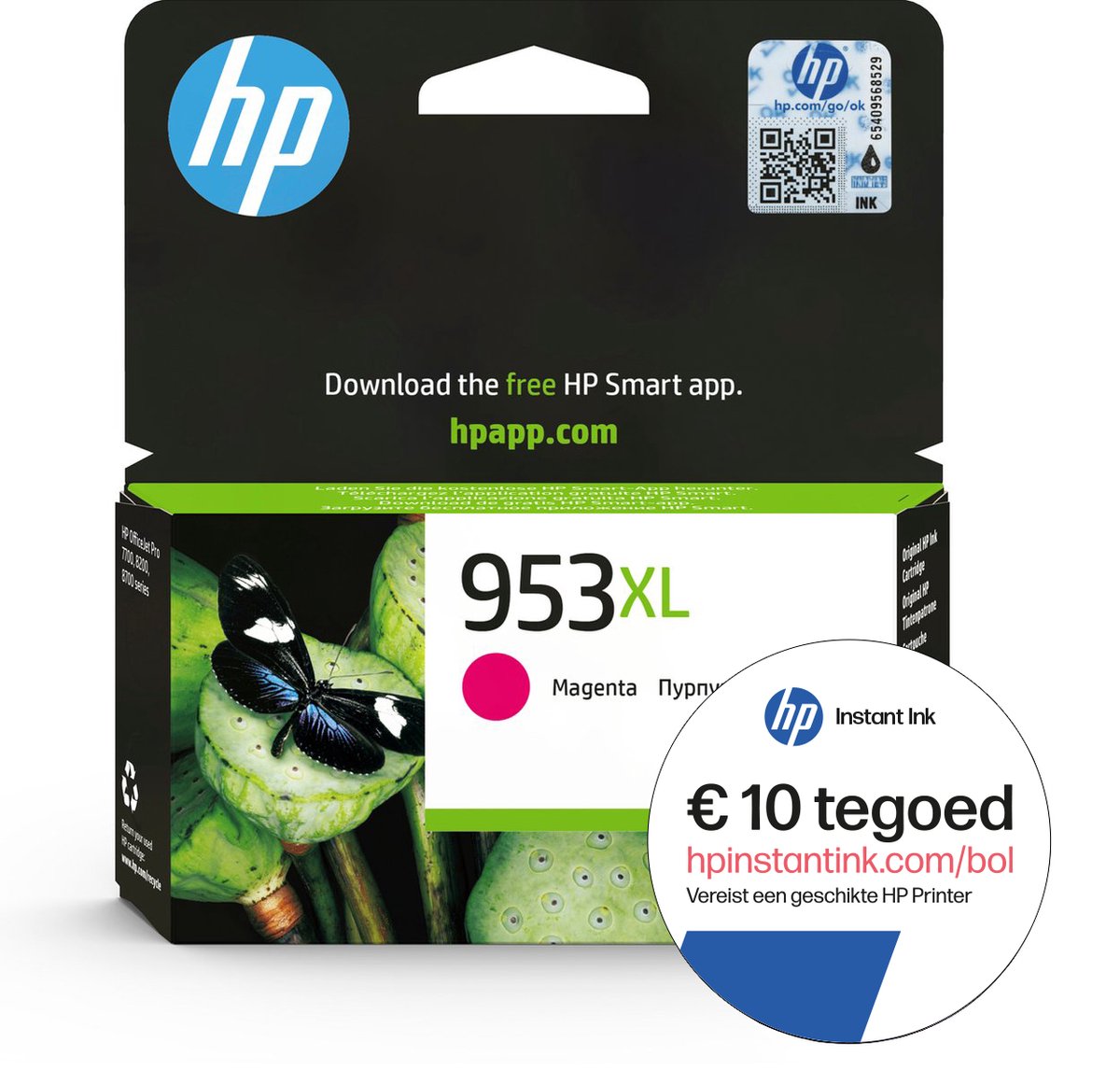 HP 953XL - Inktcartridge Magenta + Instant Ink tegoed