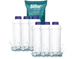 6x Sillar Waterfilters voor Delonghi - voor Koffiemachines - waterfilters voor Magnifica Dinamica en ECAM serie - vervanging voor waterfilter DLSC002 SER3017