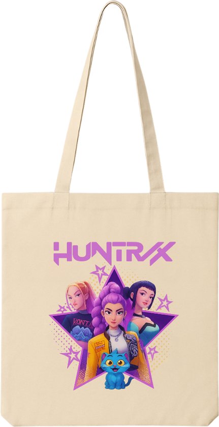 Demon Hunters - Saja Boys – Sac fourre-tout – Sac cabas K-pop – Beige – Katoen durable – kpop - huntrx