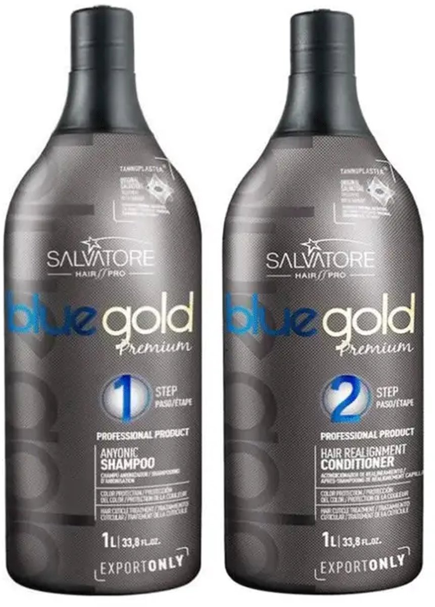 Bol.com Salvatore Blue Gold Tanino Classic Keratin Behandeling Lissage bresilien 2x1000ml aanbieding