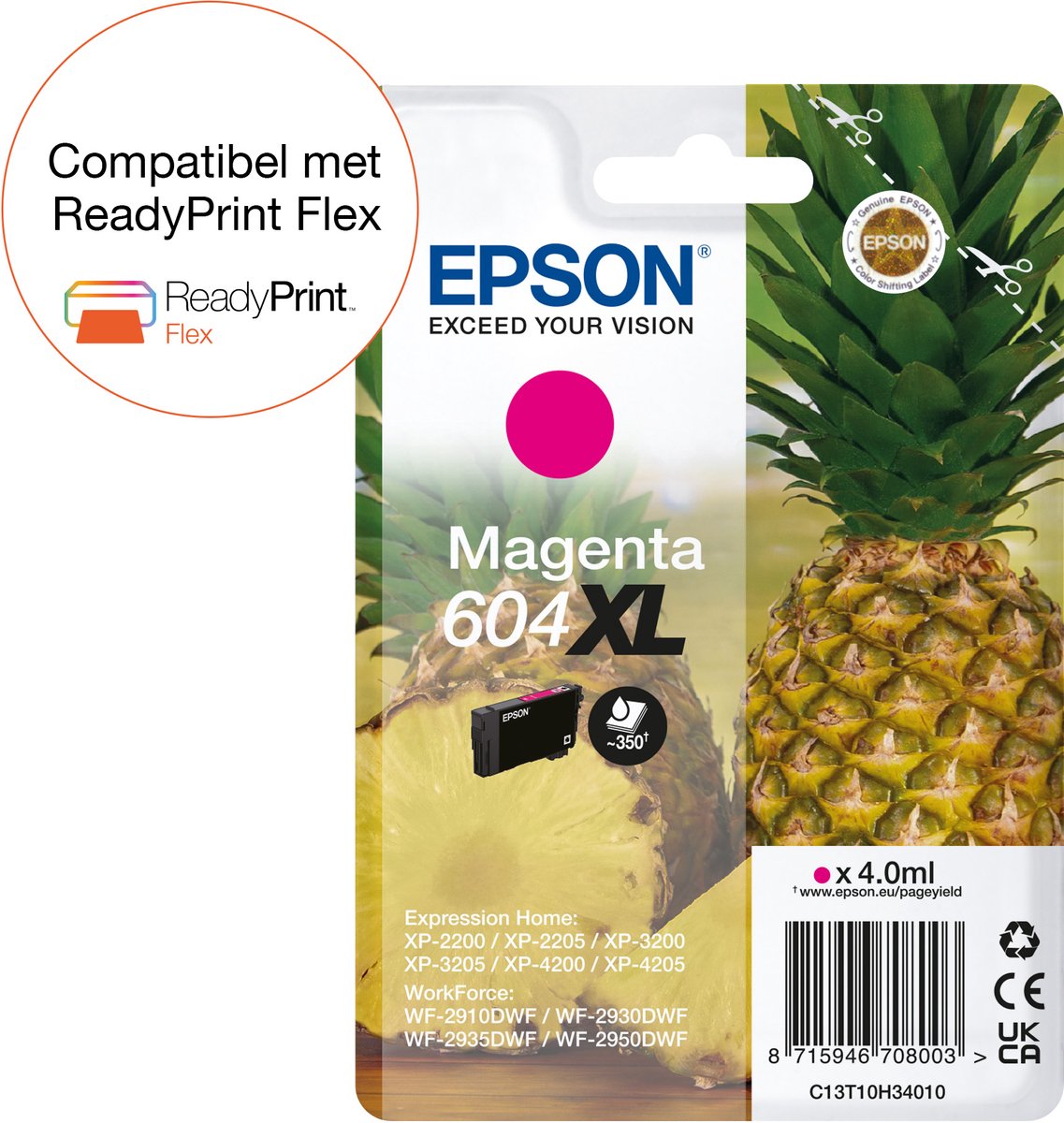 Epson 604XL - Inktcartridge - Origineel - Hoge capaciteit - Magenta