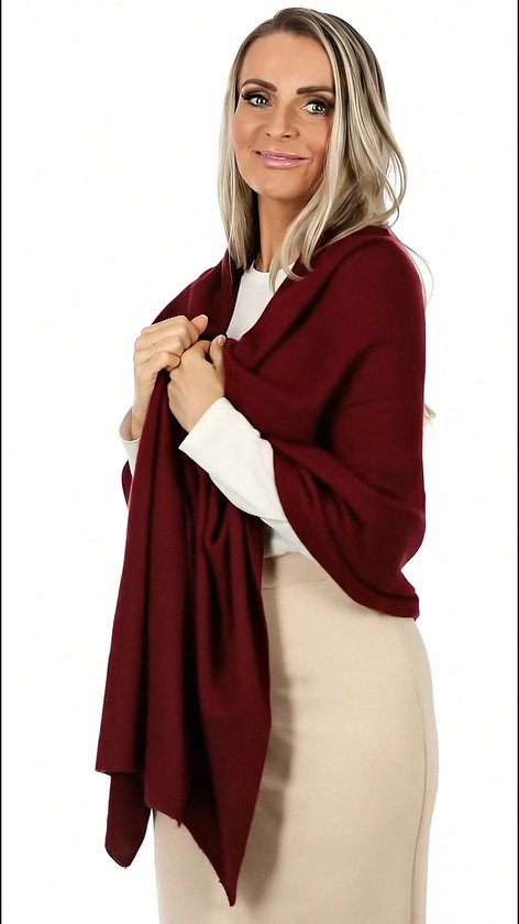 Cachemire-Rouge Bordeaux-Écharpe Femme-Écharpe Homme-200*70 cm-Made In Italy-Écharpe Femme Hiver-Écharpe Homme Hiver- Foulards
