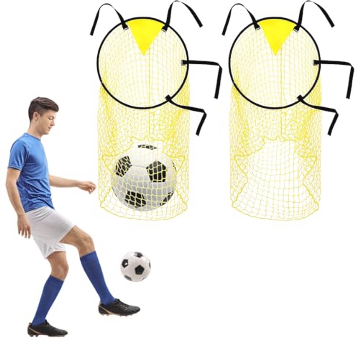 Voetbaldoel met Accessoires voor Training - Verbeter Schietnauwkeurigheid met 2 Doelnetten