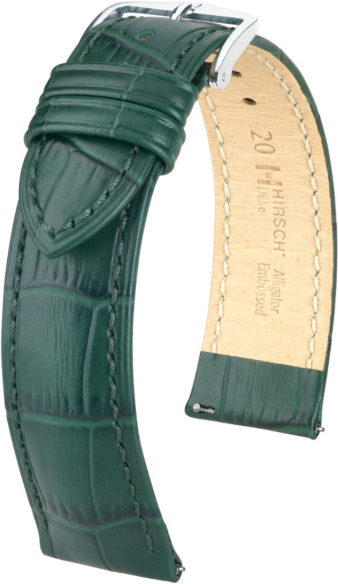 HIRSCH DUKE L DARK GREEN CALF 18-16MM 01028040-2-18