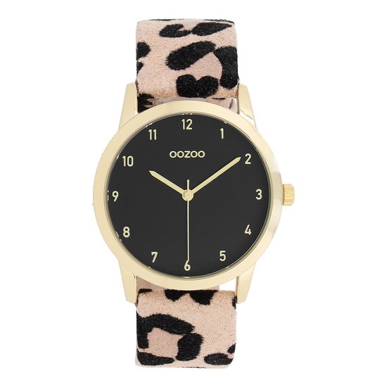 Montres OOZOO - Montre dorée avec bracelet en cuir - C11373