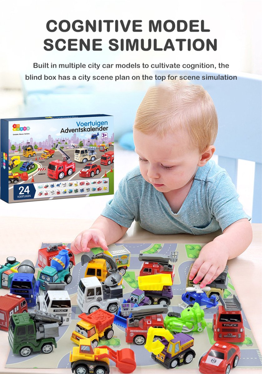 24 Auto Verrassingen - Auto's Speelgoed Kinderen - Cadeau Jongens - Vanaf 4 Jaar - 5 jaar, 6 jaar, 7 jaar, 8 jaar, 9 jaar, 10 jaar - cadeautjes - Adventskalender 2026 Kind — cadeau in Spellen & Speelgoed - foto 4