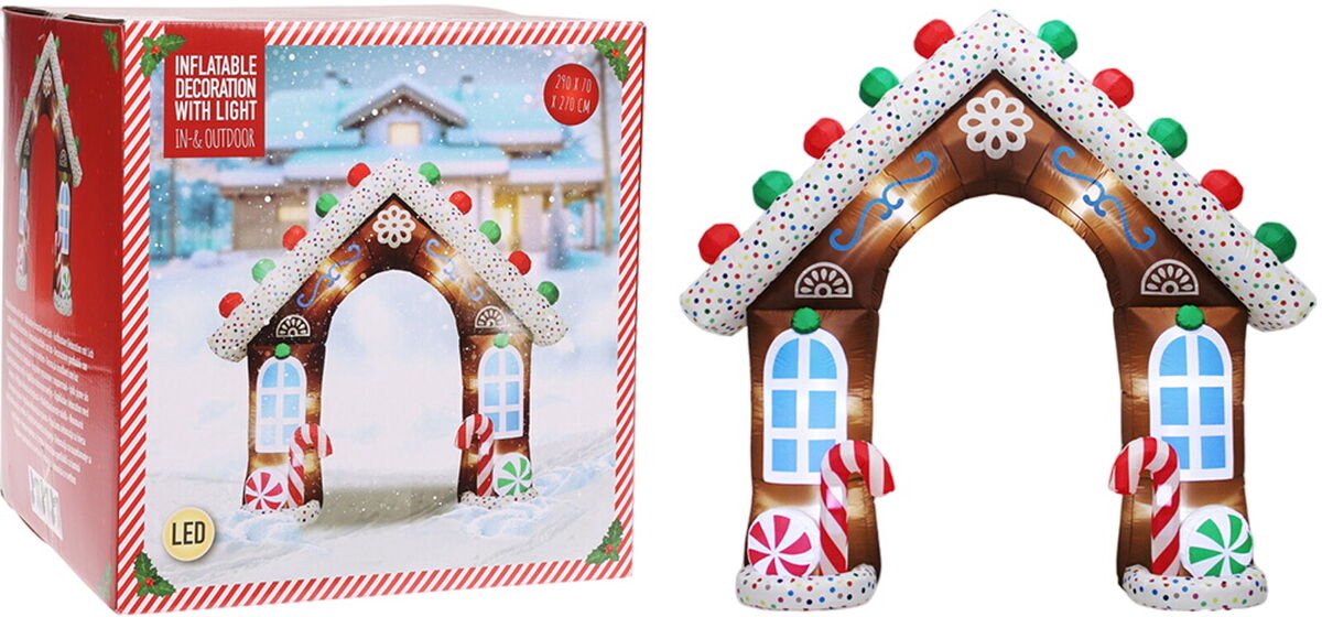 Christmas bauble Lifetime Multicolour Small house Sweets 290 x 70 x 270 cm Inflatable