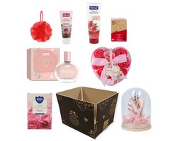 Dames Beauty Geschenk set - Cadeaupakket - Relatiegeschenk met luxe parfum en met creme - lotion - zeep - thee - kaarsen - Rituals items - Kerstpakket - Feestdagen pakket - Giftbox - Winter pakket