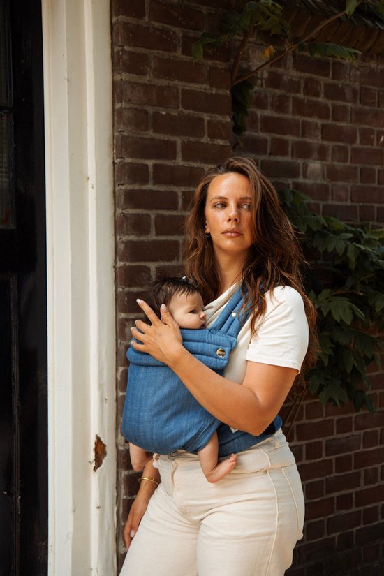 KIDDLY Draagzak baby - Denim - Blue van Merkloos — afbeelding 2