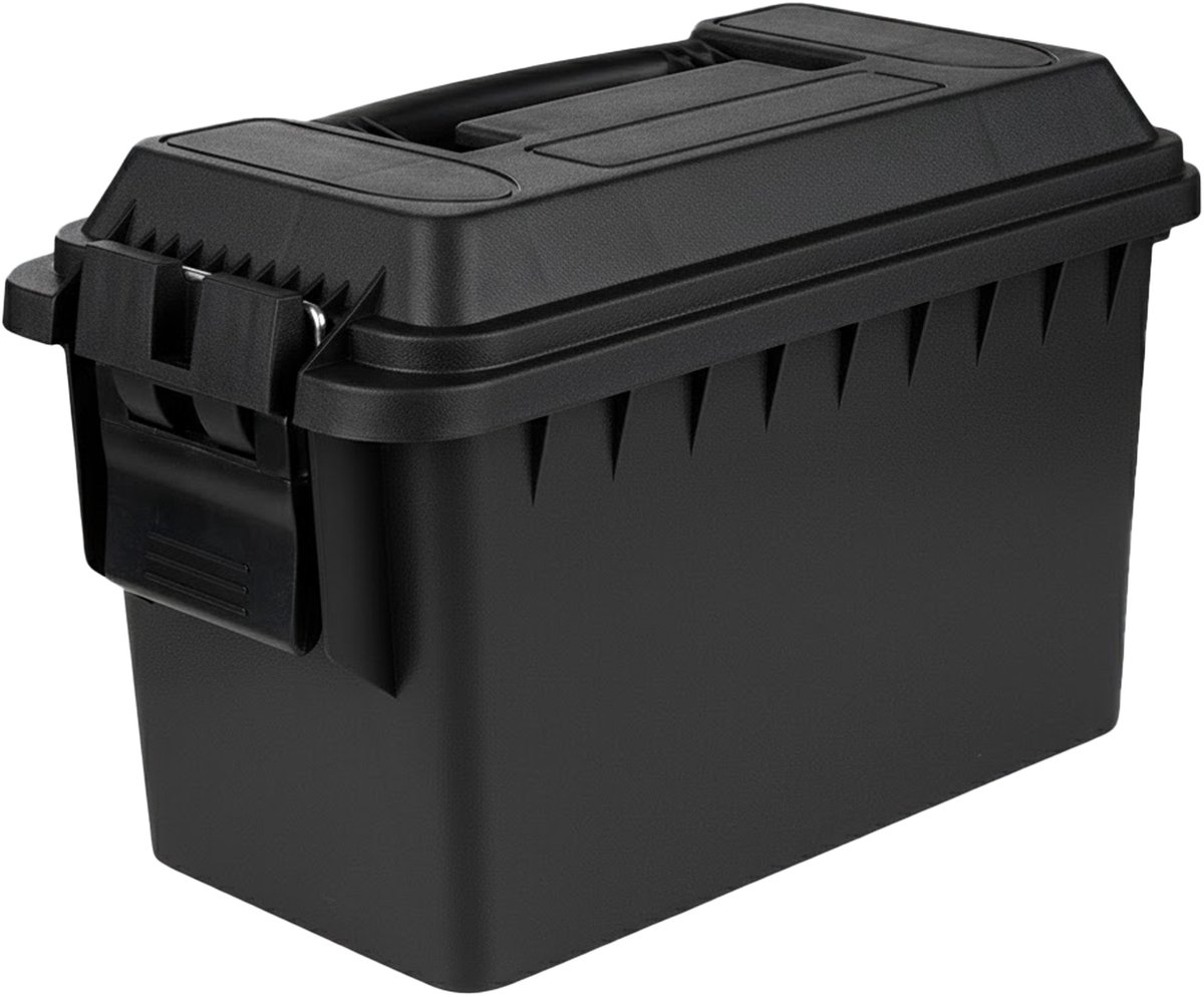 Fosco industries outdoor/tuin opberg box - waterdicht - zwart - 14 liter- 36 x 19 x 22 cm - kunststof