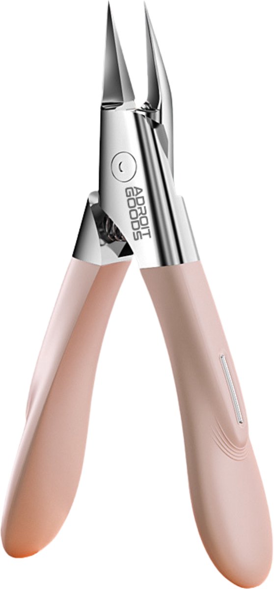 AdroitGoods Professionele RVS Precisie Nageltang – Innovatief 30° HawkBill Ontwerp voor Diepe Nagelverzorging - Nagelknipper - Roze