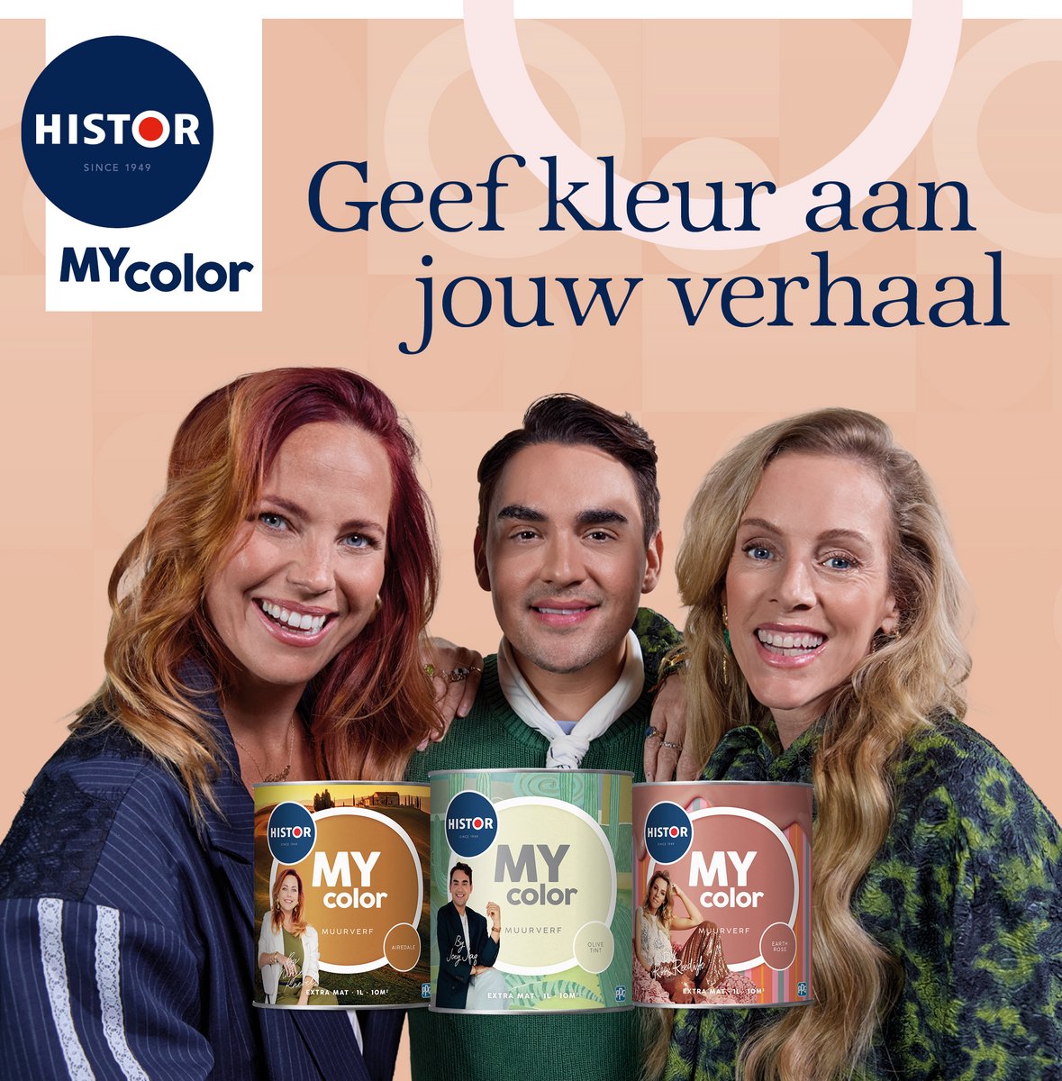 Histor MY Color Muurverf Extra Mat – Intense Kleurkracht – Extra Dekkend en Vochtregulerend - Geurarm & Oplosmiddelvrij – Voor Binnen – Olive Tint – 1 L - Groen - Limited Edition - By Joey Jaq – foto 4