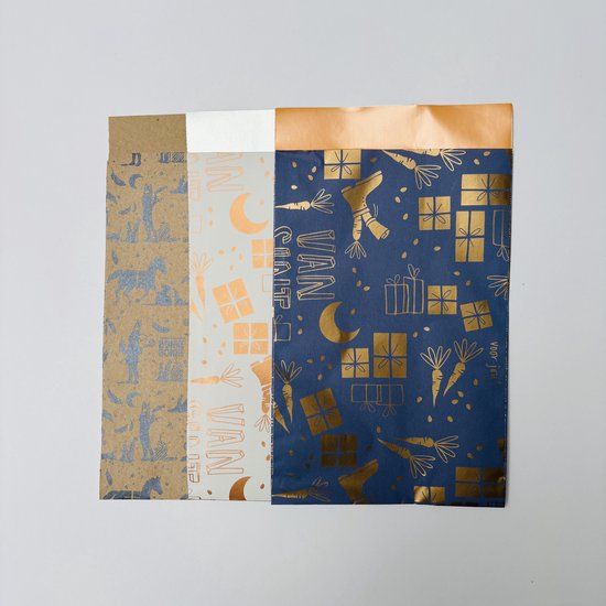 Cadeauzakjes / inpakzakjes / traktatiezakjes / uitdeelzakjes 30 Sinterklaas Sint 3 verschillende designs