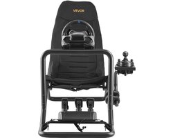 VEVOR Racing Wheel Stand, Robuuste GeïNtegreerde Simulatorcockpitstuurstandaard, Geschikt voor Logitech G25, G27, G29, G920, G923, Thrustmaster T300rs, Tx F458, T500rs, T3pa-Pro (F1/Gt) En Csr Pedalen, Zwart