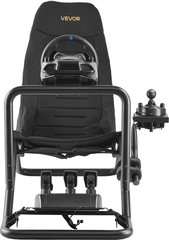 VEVOR Racing Wheel Stand, Robuuste GeïNtegreerde Simulatorcockpitstuurstandaard, Geschikt voor Logitech G25, G27, G29, G920, G923, Thrustmaster T300rs, Tx F458, T500rs, T3pa-Pro (F1/Gt) En Csr Pedalen, Zwart