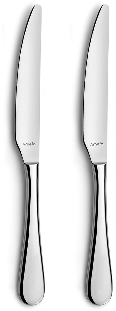 Amefa Venus - 2-delige tafelmesset - hoogglans - zilverkleurig