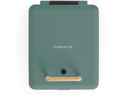 CREATE - Tosti-ijzer, grill en wafelijzer met verwisselbare platen - Sage - Viervoudig - STONE STUDIO