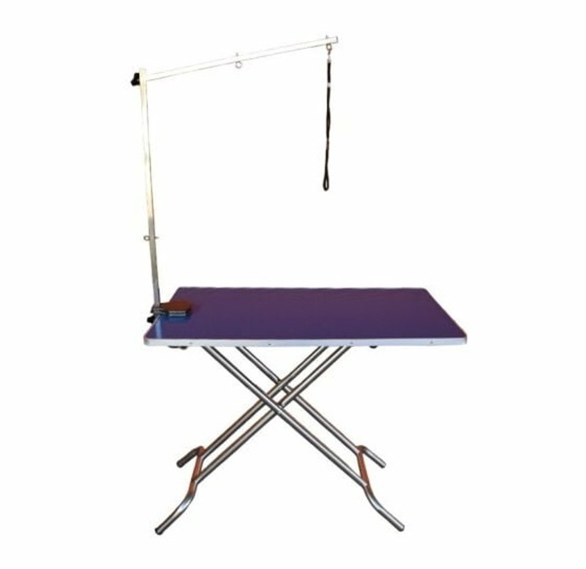 Trimtafel Comfort - 3 standen - Blauw - Met grote Trimarm - RVS Poten - Tot 86 cm Hoog - Voor Honden