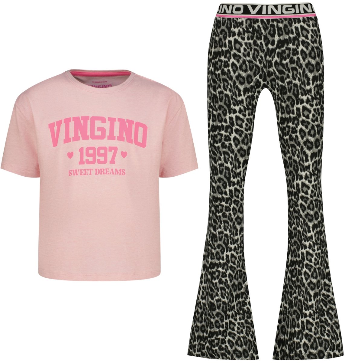 Vingino Weika Meisjes Pyjamaset - Deep Black