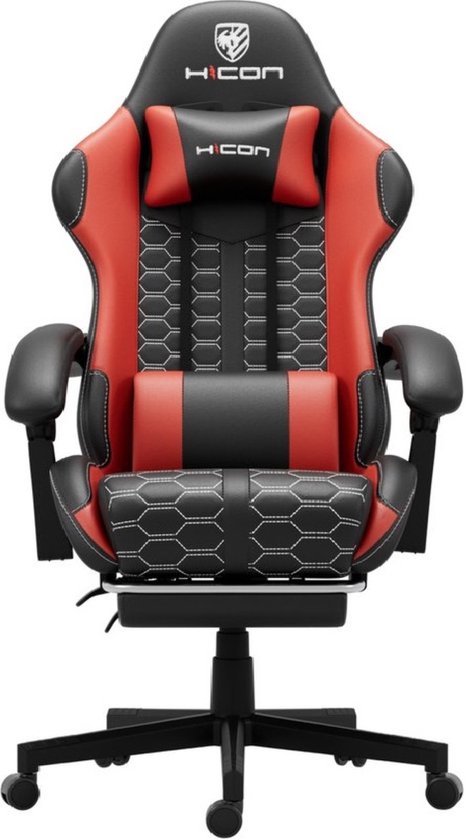 HICON Gamestoel Lambeth Verstelbaar Zwart/Rood Max 150 kg - Gamestoel - €102,99