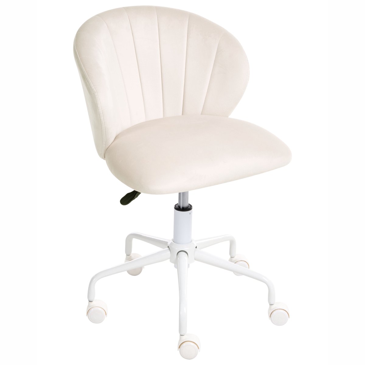 CHEERFUL - Bureaustoel - Gebroken wit - Fluweel