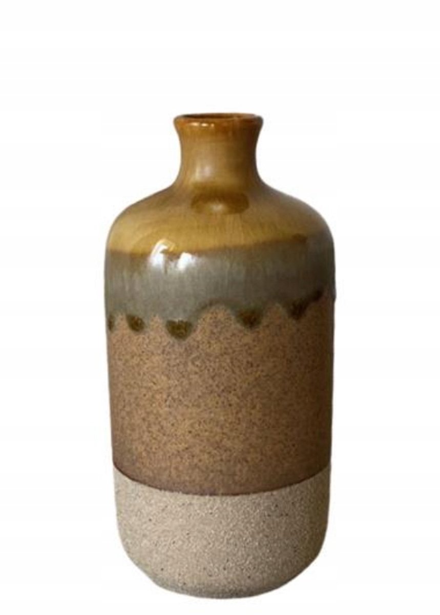 Modern Beige Keramiek Vaas Decoratief 13,5x6,5cm