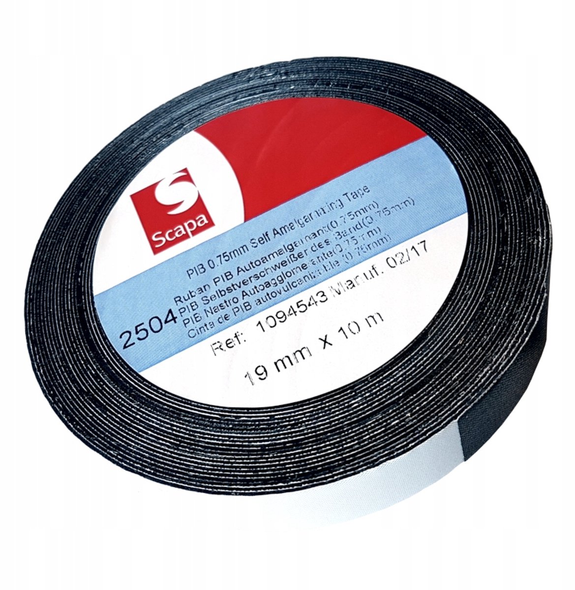 Scapa 2504 Zelflassende Tape Zwart 19mm x 10m - 46kV Waterdicht