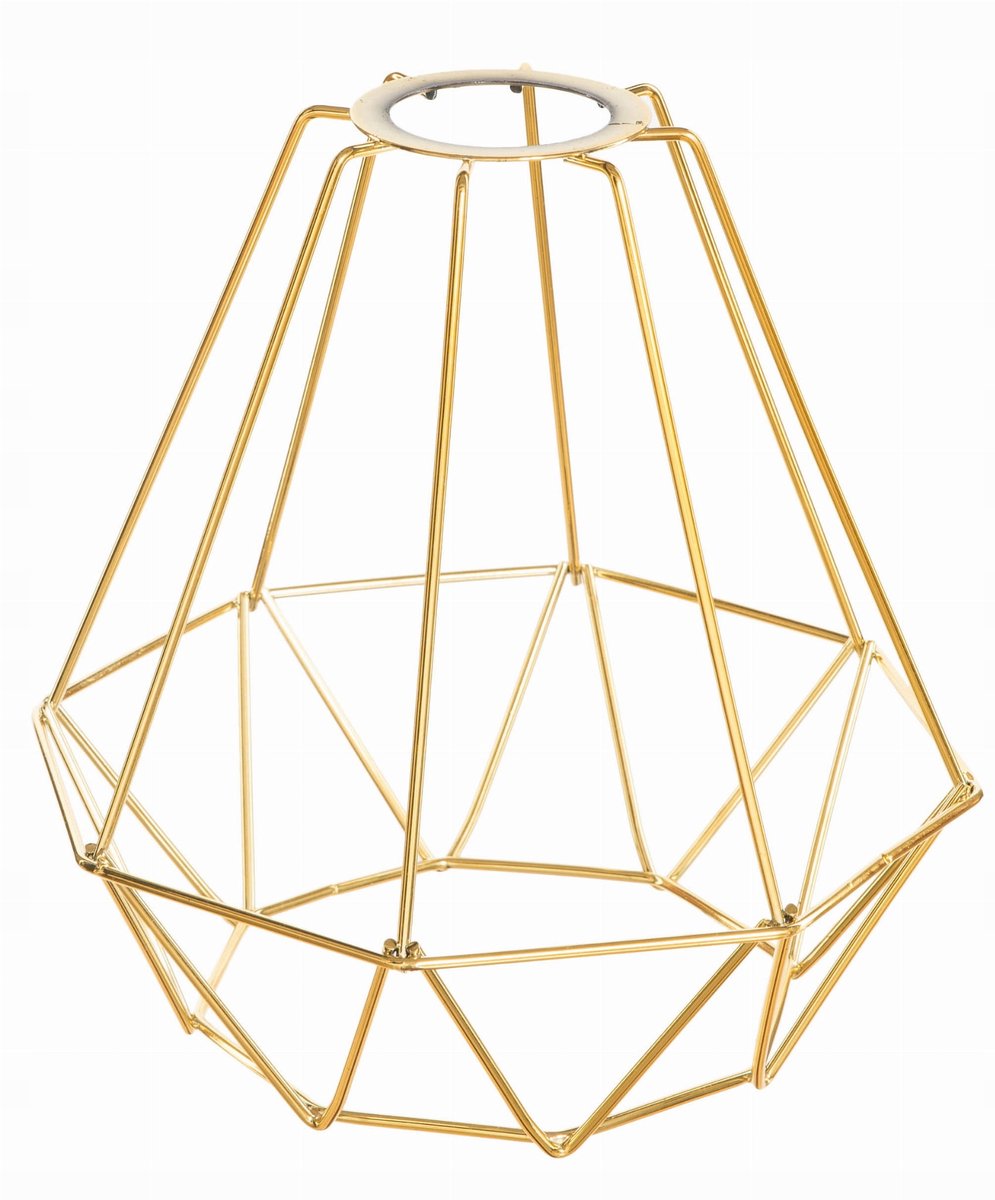 Gouden Diamant Lampenkap E27 Metaal - Stijlvol en Modern